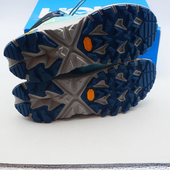 NEW Hoka Women's 7.5 Trail Code GTX Waterproof Boots Blue Glass Vibram Soles - Picture 9 of 10